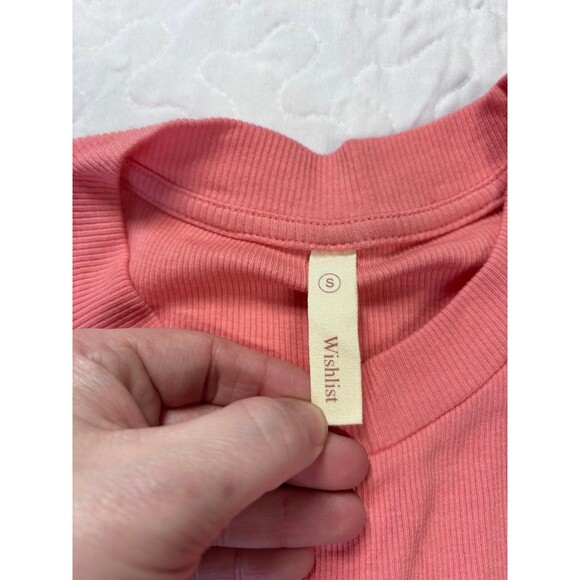 Wishlist Pink Ribbed Knit Mock Neck Tank Top size small - Picture 4 of 5